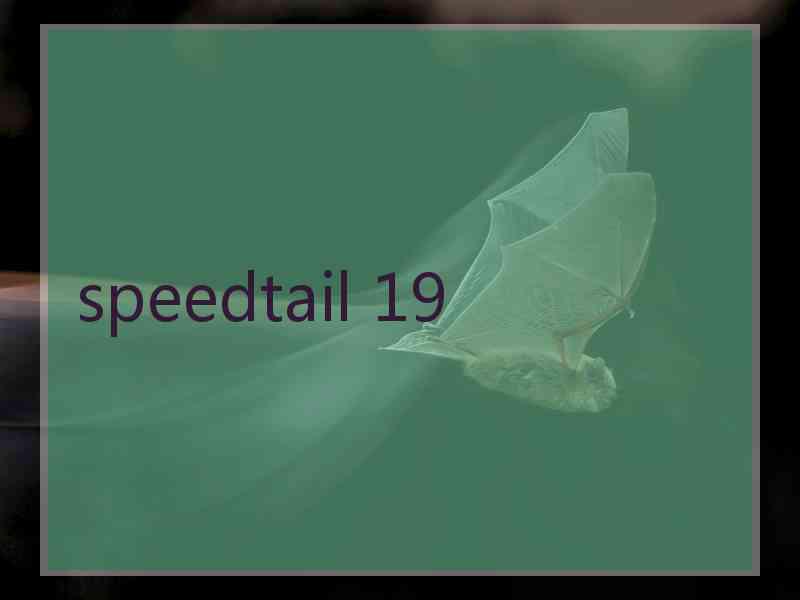 speedtail 19