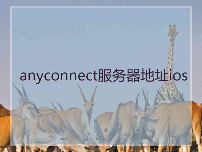 anyconnect服务器地址ios