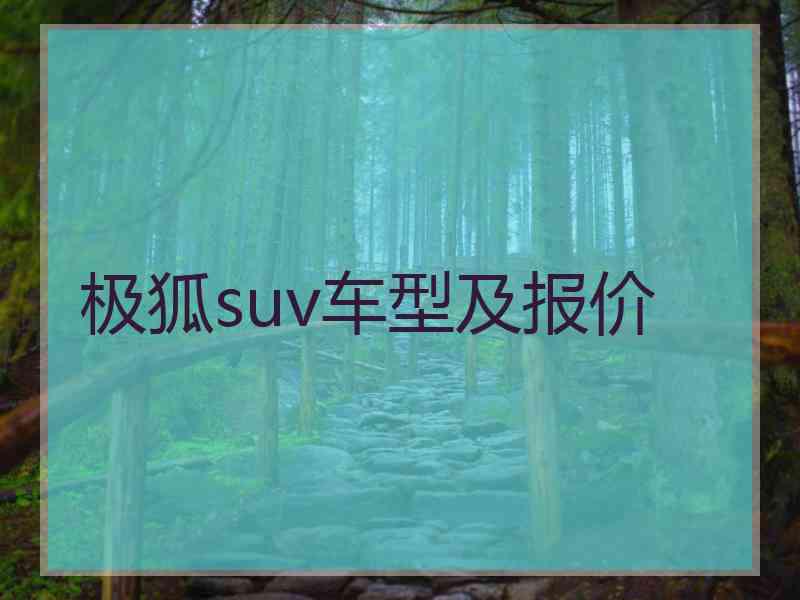 极狐suv车型及报价