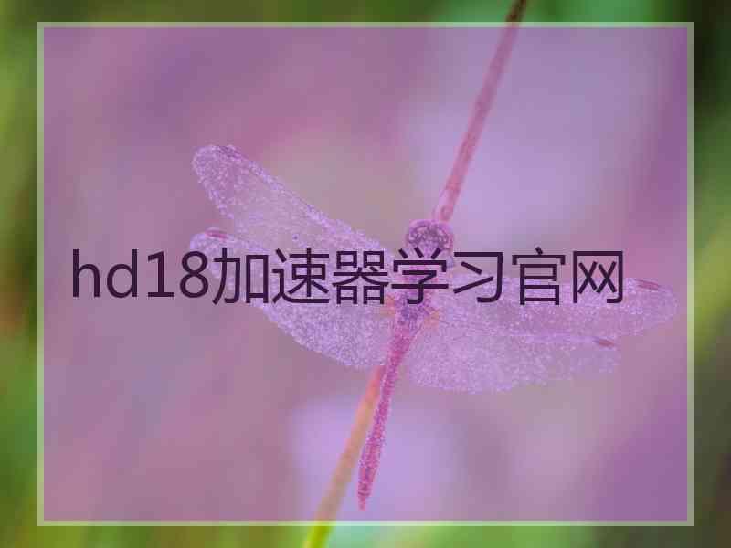 hd18加速器学习官网