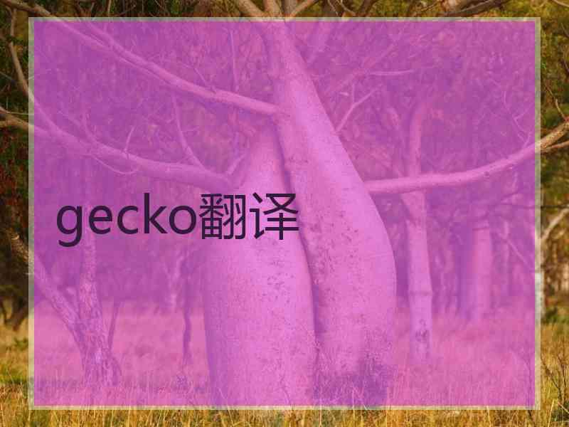 gecko翻译