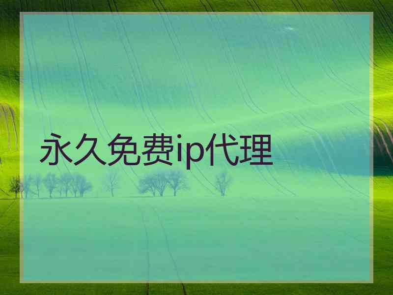 永久免费ip代理