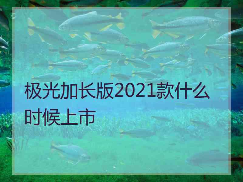 极光加长版2021款什么时候上市