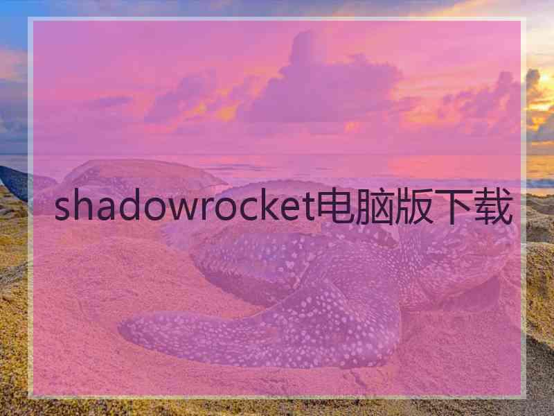 shadowrocket电脑版下载