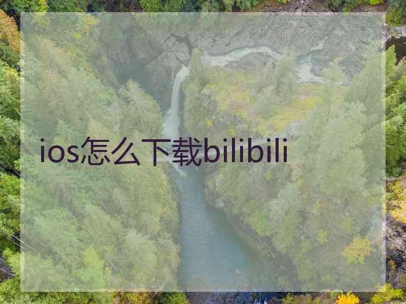 ios怎么下载bilibili