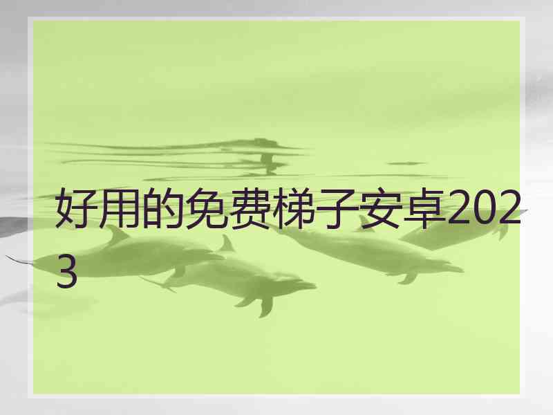 好用的免费梯子安卓2023