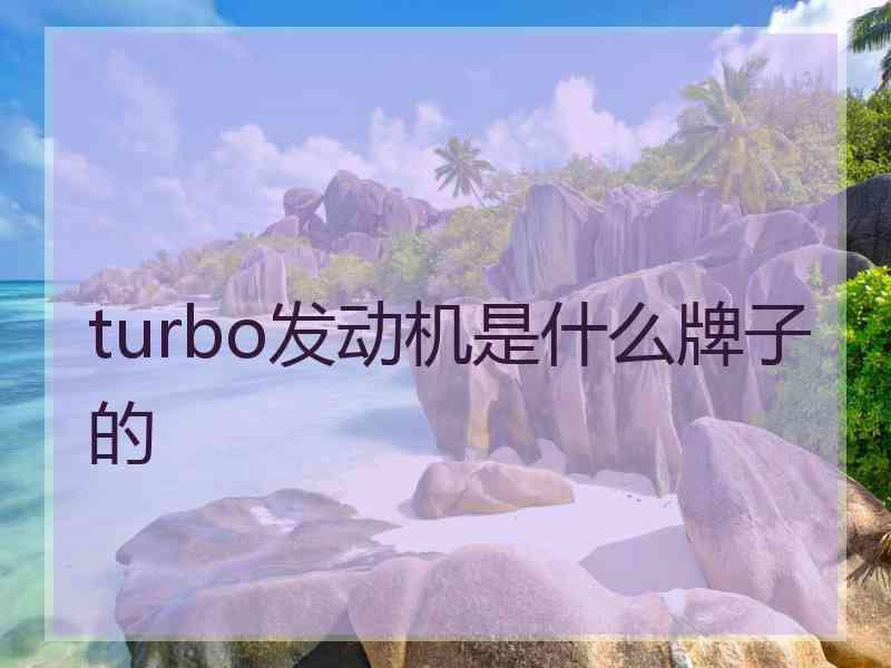 turbo发动机是什么牌子的