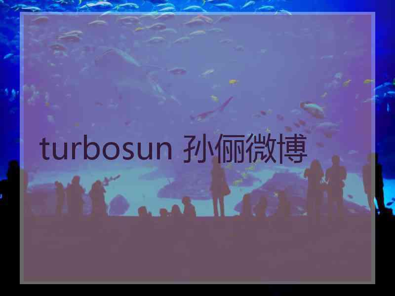 turbosun 孙俪微博