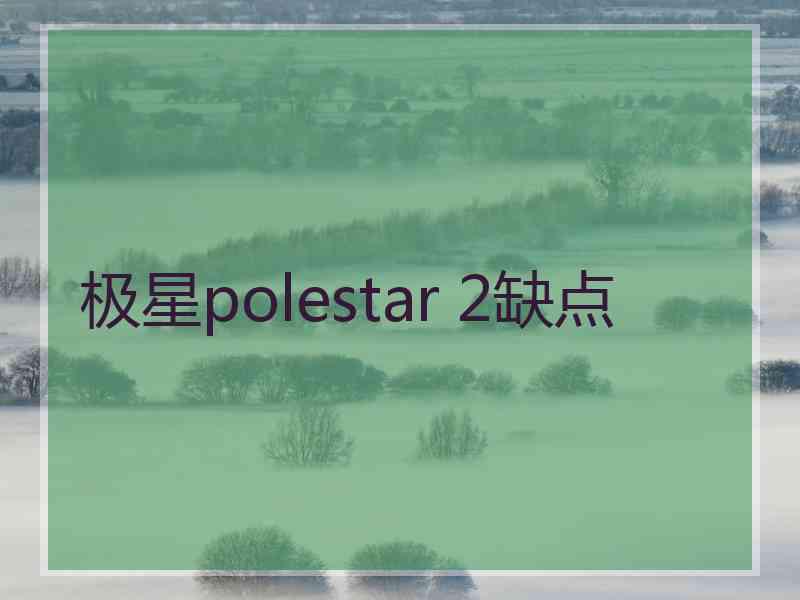 极星polestar 2缺点