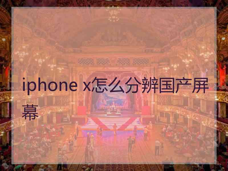 iphone x怎么分辨国产屏幕