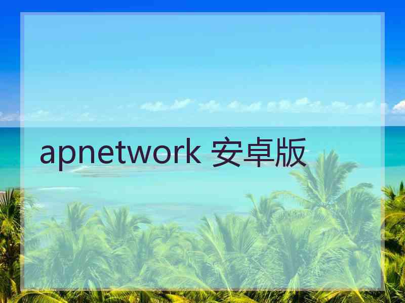 apnetwork 安卓版