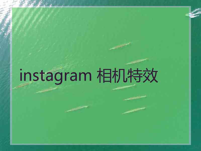 instagram 相机特效