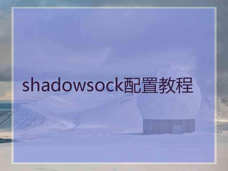 shadowsock配置教程