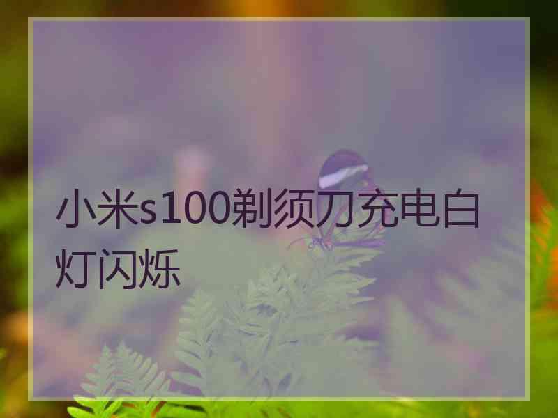 小米s100剃须刀充电白灯闪烁