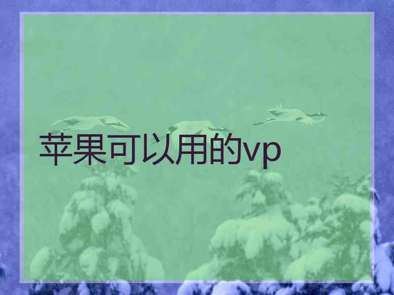 苹果可以用的vp