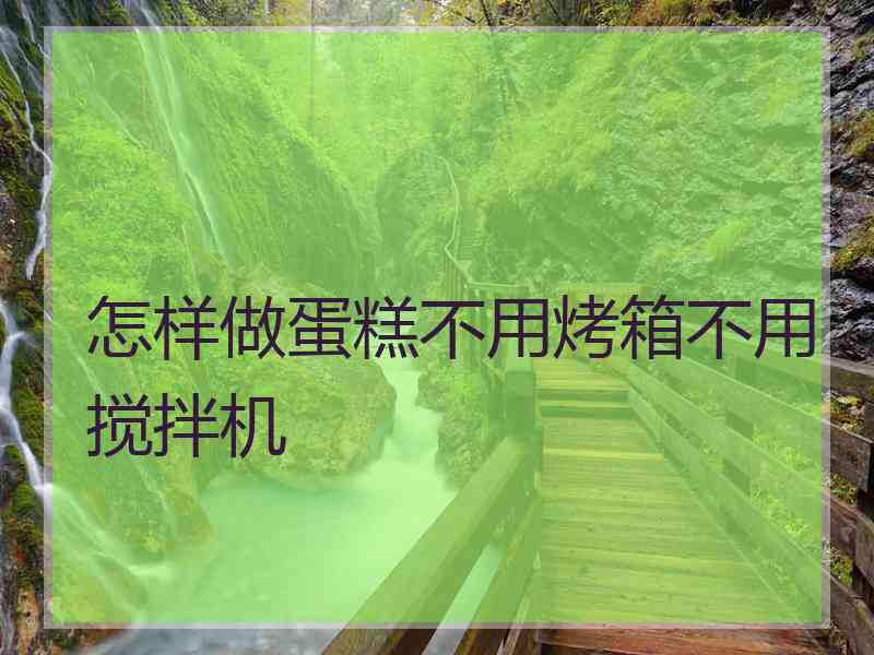 怎样做蛋糕不用烤箱不用搅拌机