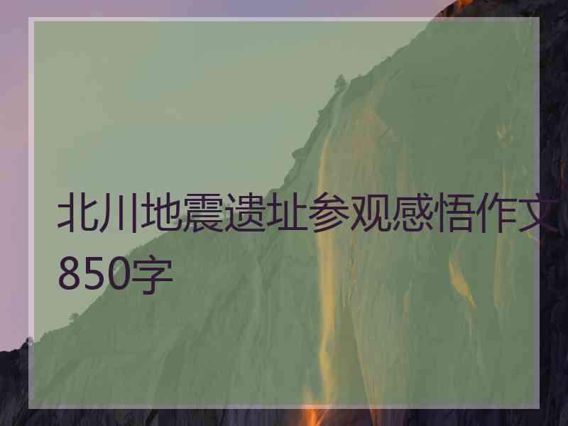 北川地震遗址参观感悟作文850字