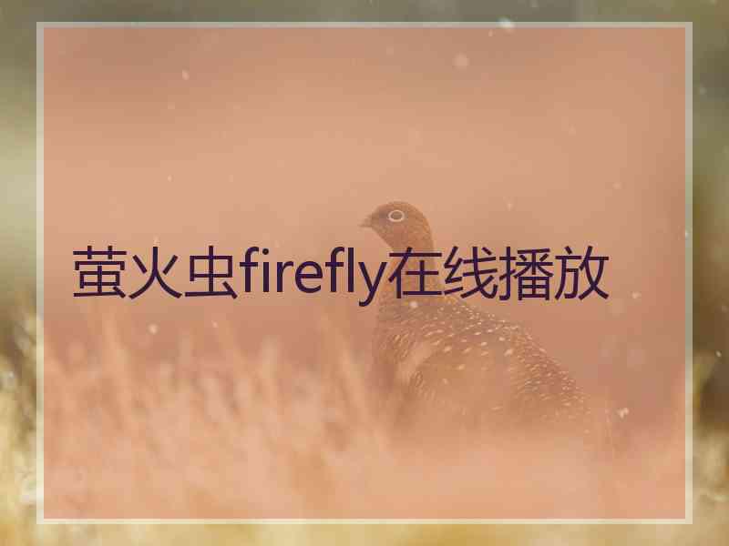 萤火虫firefly在线播放